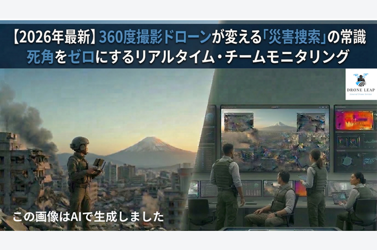 360°ドローンで災害現場