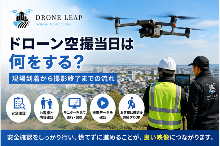 ドローン空撮当日は？